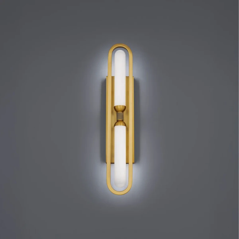 Aged Brass LED Wall Sconce from the Whitt Collection
