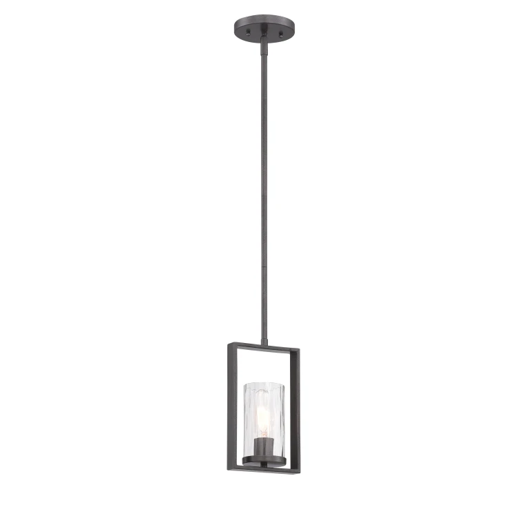Charcoal One Light Mini Pendant from the Elements Collection