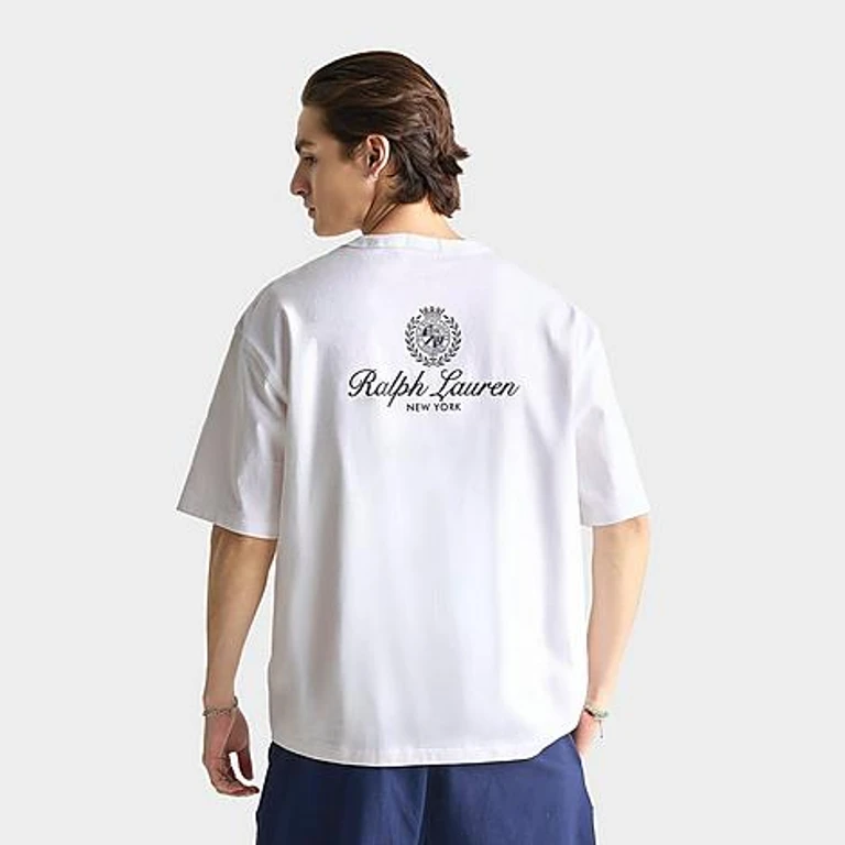 Polo Ralph Lauren Men's Script Crest Logo T-Shirt in White Size: Small