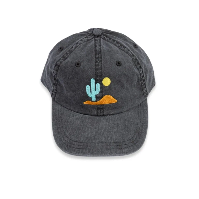 Lone Cactus Dad Hat | Faded Black