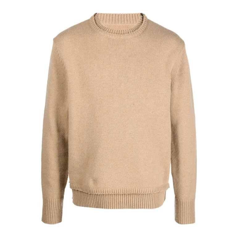 Maison Margiela Pull Col Rond - Beige Clair