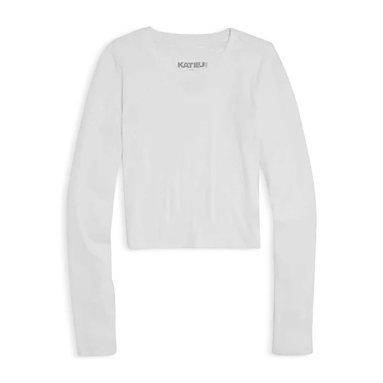 KatieJnyc Girls' Livi Cropped Long Sleeve Tee - Big Kid