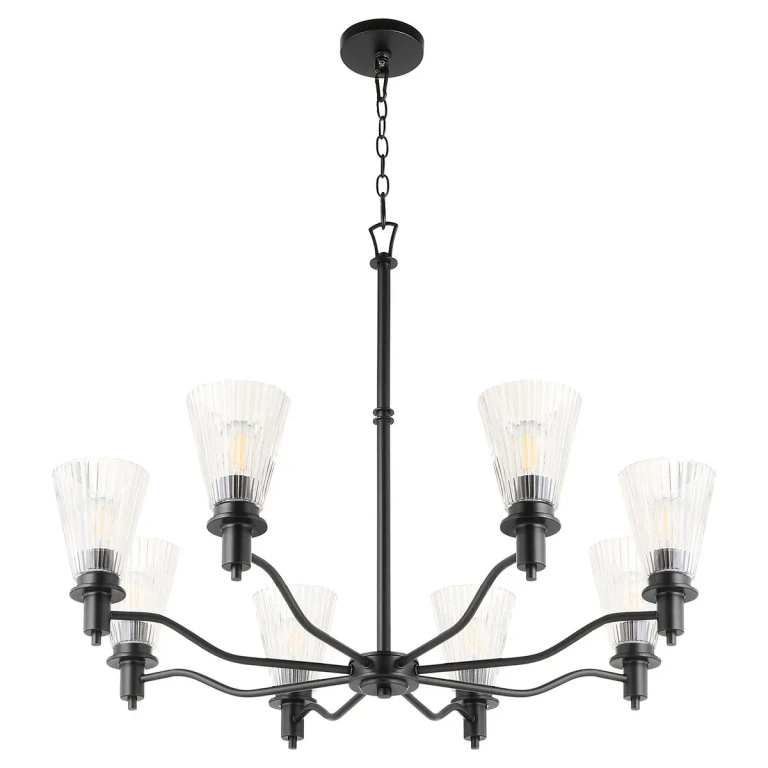 Matte Black Chandelier from the Lawton Collection