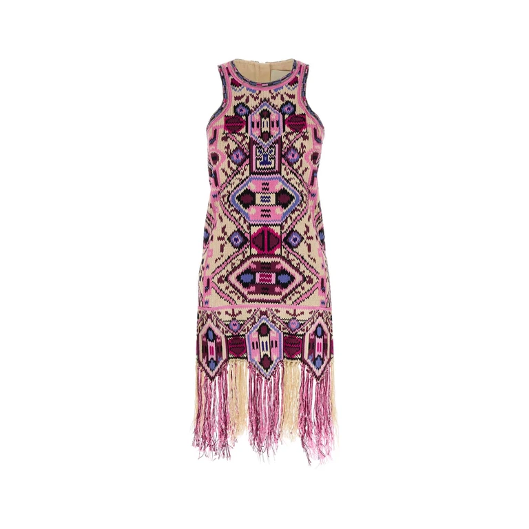 Isabel Marant Embroidered Cotton Yasmine Dress Pink Abiti - Women