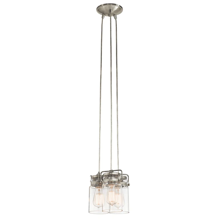 Brinley 3-Light Pendant in Brushed Nickel