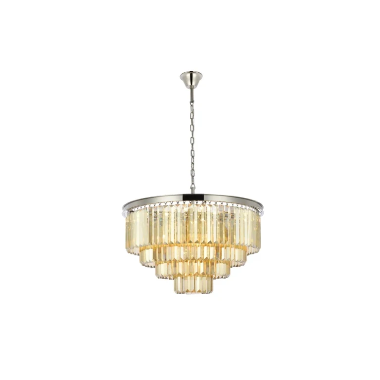 Polished Nickel 17 Light Chandelier from the Sydney Collection