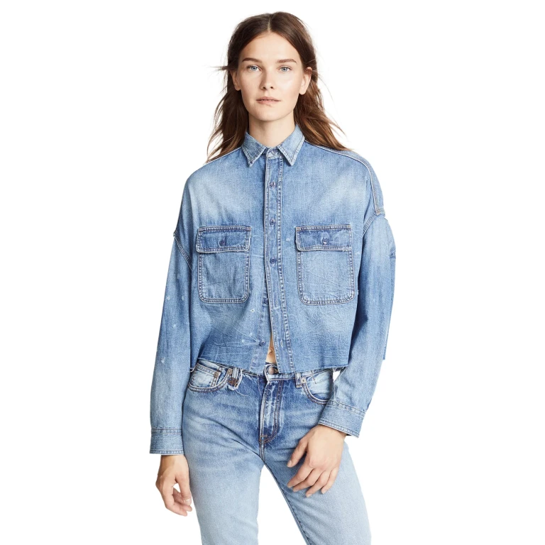 Camisa vaquera corta R13 Brindley M