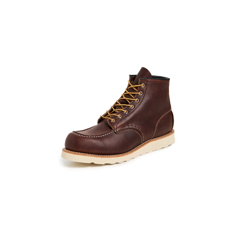 Red Wing 6-In Classic Moc Oil Slick Leather Boots Brown 12
