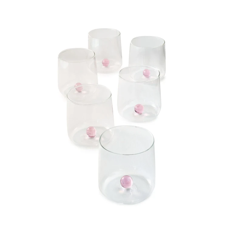 Zafferano Bilia Tumbler Set of 6 Pink One Size