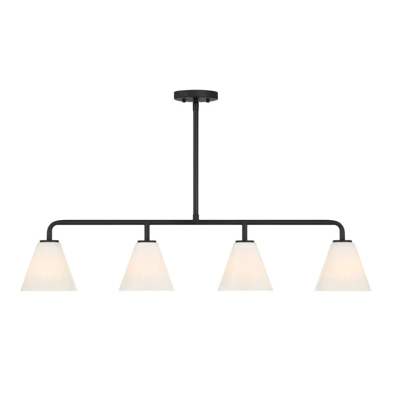 Blair 4-Light Linear Chandelier in Matte Black