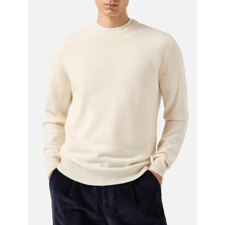 Mc2 Saint Barth Regent Lambswool Sweater White - Men