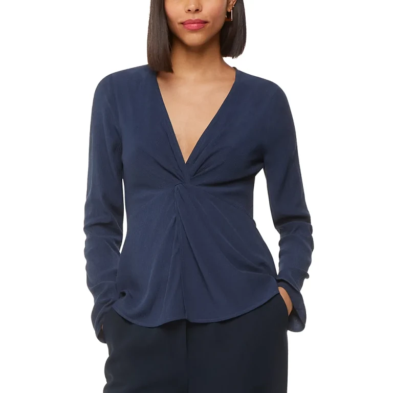 Whistles Twist Front Crinkle Top