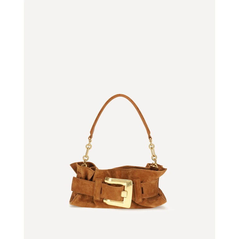 BALMAIN Anthem mini Bag in suede leather Female UNI