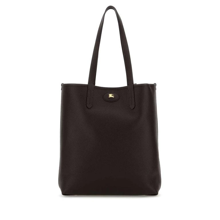 Burberry Dark Brown Leather Bloomsbury Shopping Bag Sandpeat Borse A Mano - Men