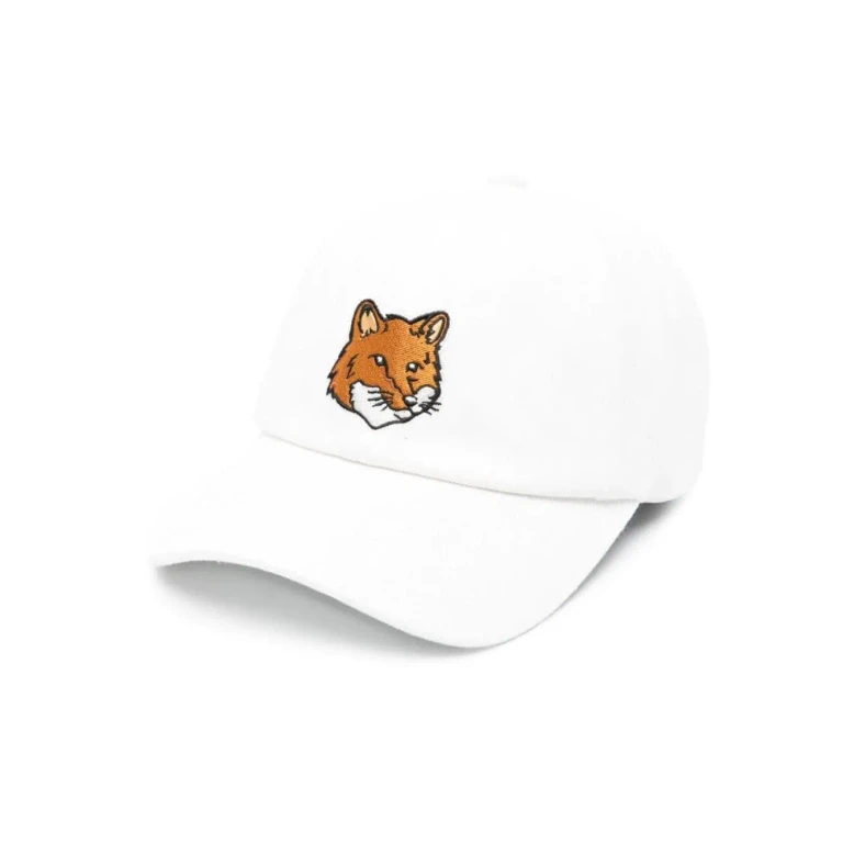 Maison Kitsune Mm06103ww0096 P100 White Monoensemble = Cotton Cappelli E Fasce Per Capelli