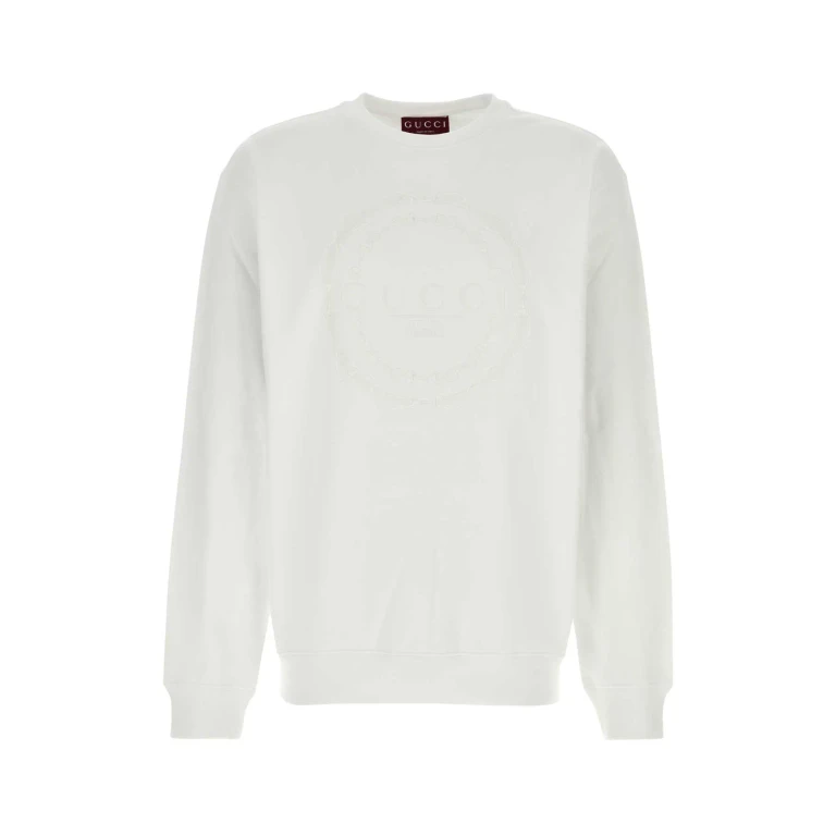 Gucci White Cotton Sweatshirt