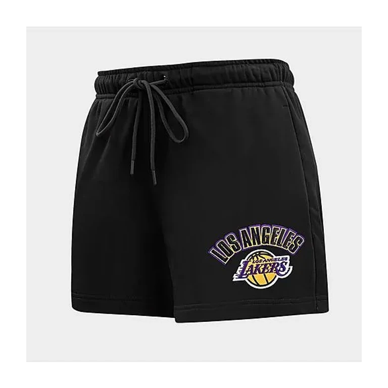 Pro Standard Women's Los Angeles Lakers NBA Classic Fleece Shorts in Black Size: XS