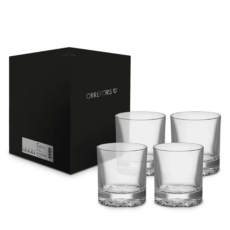 Orrefors Carat Double Old Fashioned Glass, Set of 4