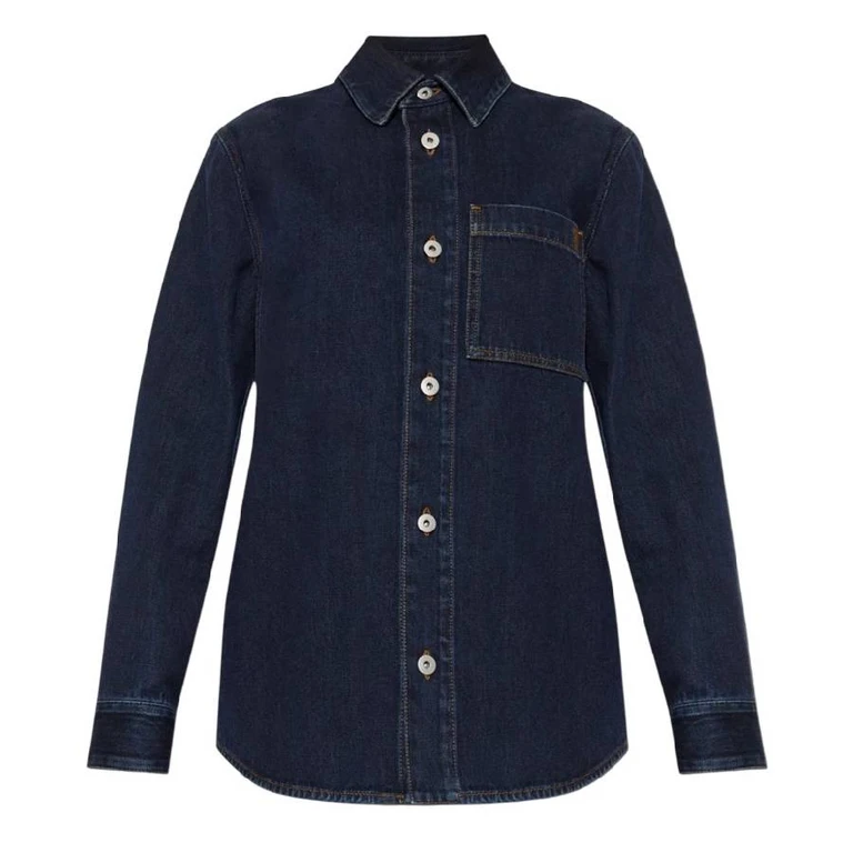 Burberry Regular Fit Long-Sleeved Denim Shirt, Brand Size 4 ( US Size 2 )