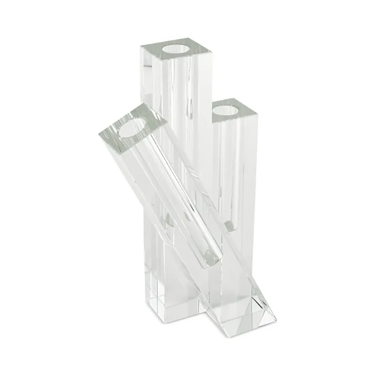 Tizo Crystal Glass Triple Bud Vase