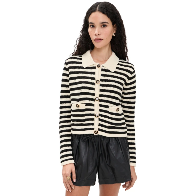 BLANKNYC Anchor Down Sweater Black And Cream Combo M