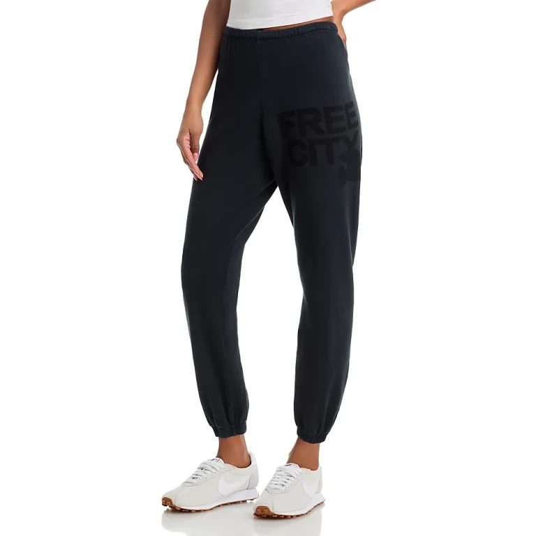 Free City Cotton Logo Sweatpants in Silver Cloud