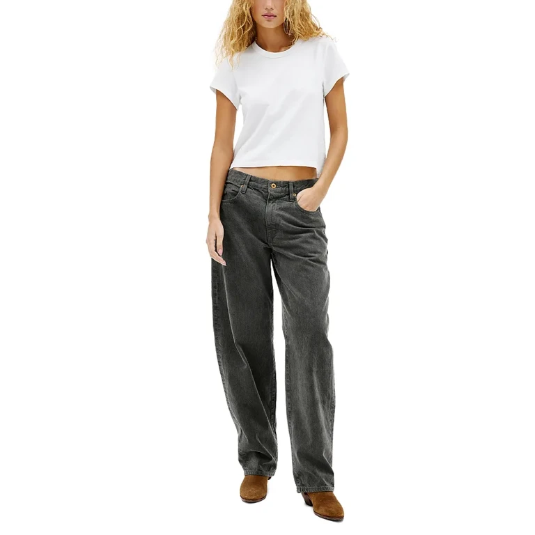 Slvrlake Ella Mid Rise Tapered Jeans in Keystone Mountain