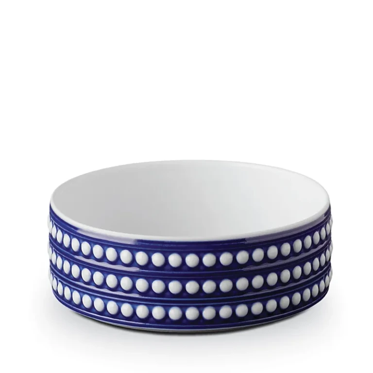 L'Objet Perlee Bleu Deep Serving Bowl, Medium