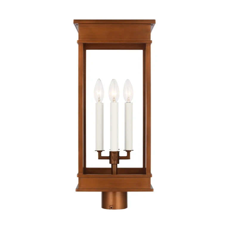 Natural Copper Post Lantern from the Cupertino Collection