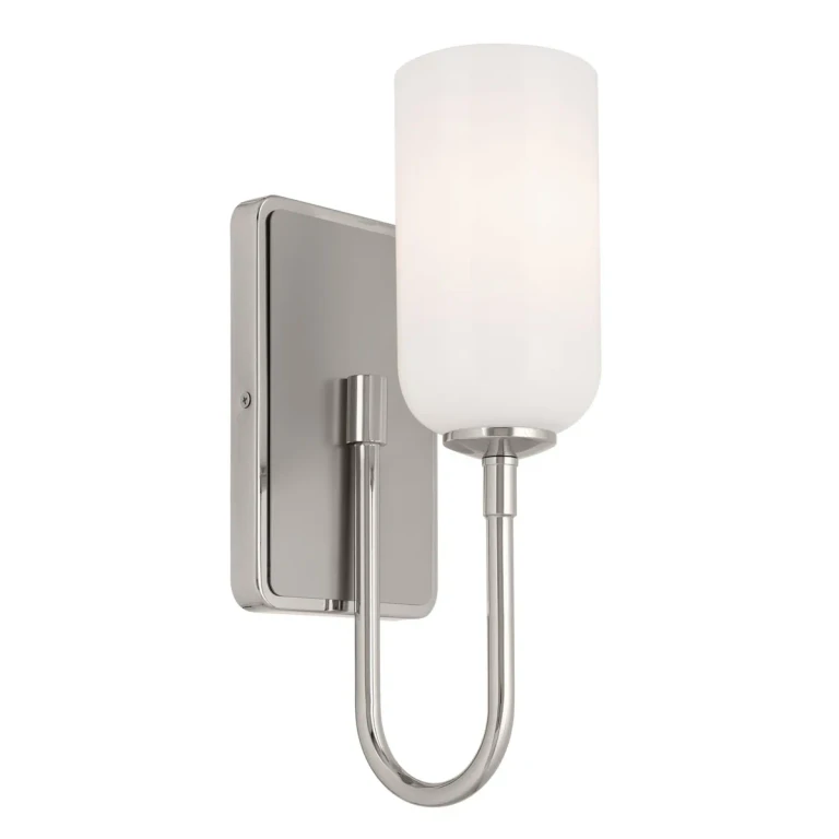 Polished Nickel One Light Wall Sconce from the Solia Collection