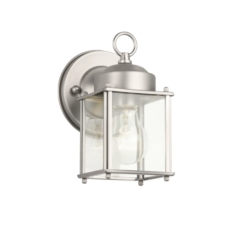 Stainless Steel One Light Outdoor Wall Mount from the No Family Collection