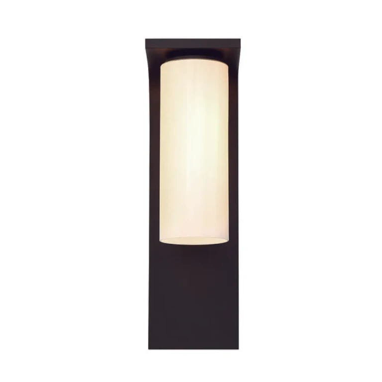 Satin Black One Light Outdoor Wall Sconce from the Colonne Collection