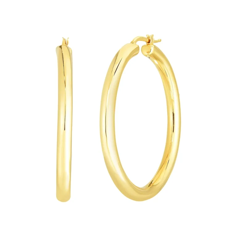 Roberto Coin 18K Yellow Gold Oro Classic Polished Hoop Earrings