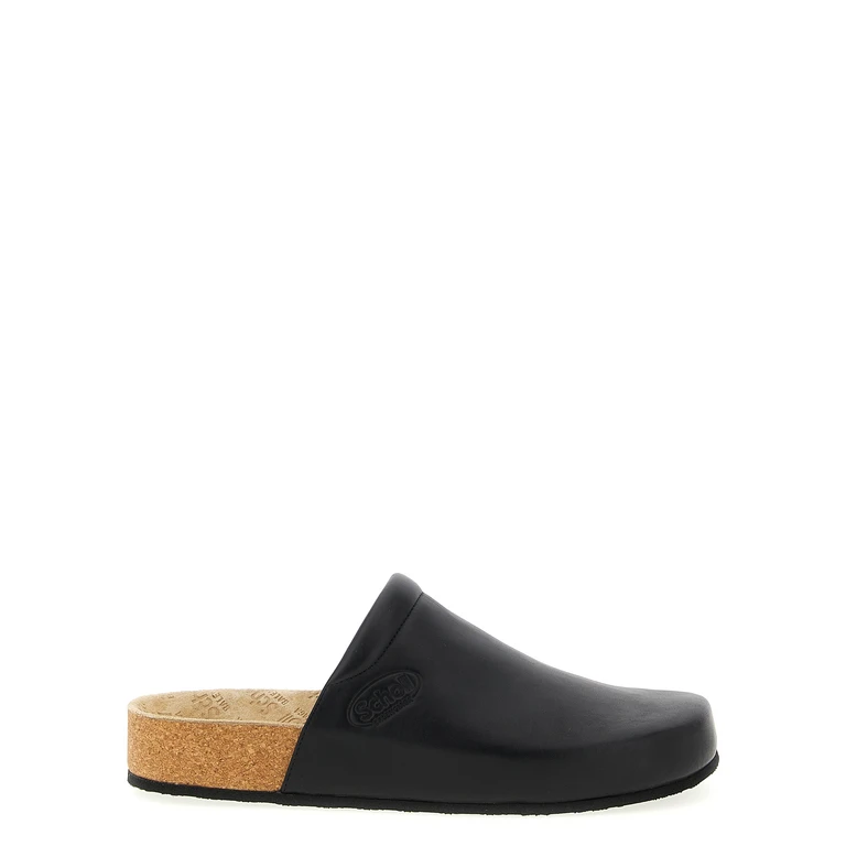 Balenciaga Black Calfskin Clogs Shoe - Men