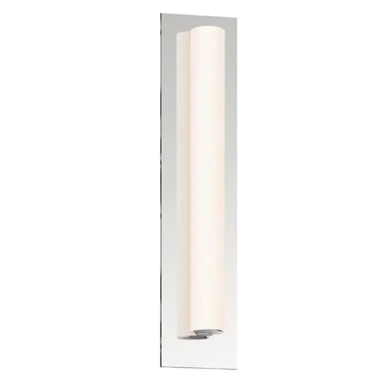 Tubo Slim LED 21" Flat Trim Panel Sconce in Polished Chrome