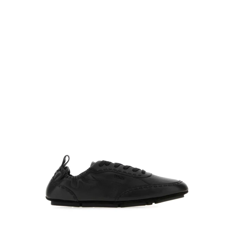 Black Leather Fendi Fit Sneakers