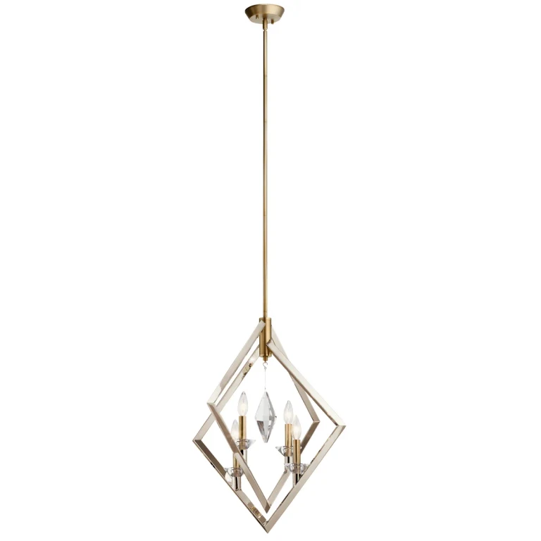 Layan 4-Light Chandelier in Polished Nickel