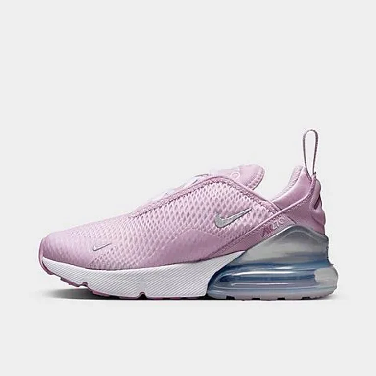 Nike Girls' Little Kids Air Max 270 Casual Shoes in Doll/Rush Fuchsia/White Size: 1.0