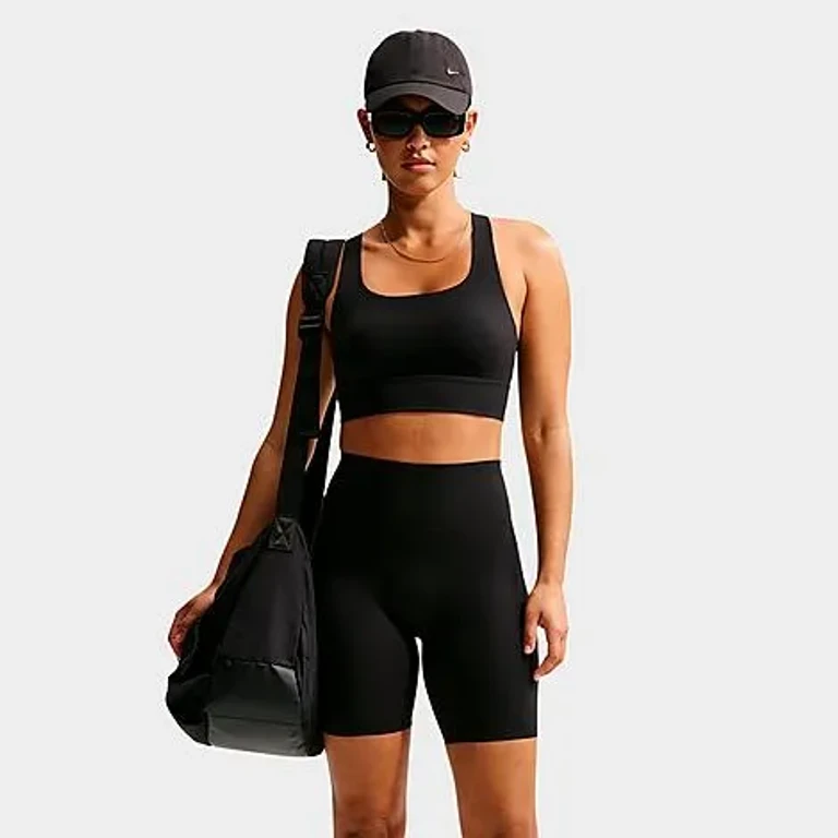 Nike Women's Zenvy Light Support Padded Longline Sports Bra in Black/Cool Grey Size: XXS