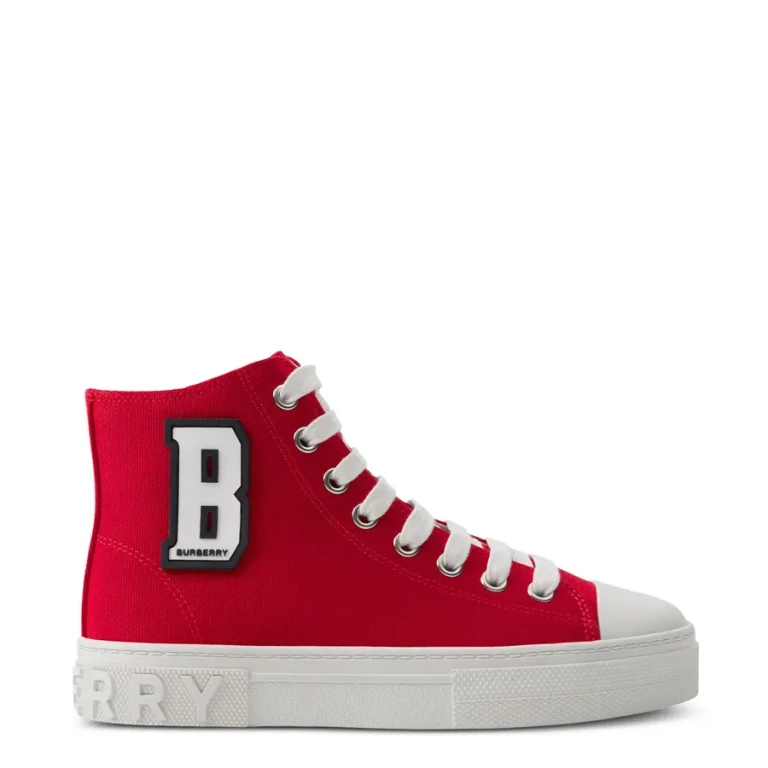 Burberry Kids Vulcansed Mini Jack Cotton High-Top Sneakers