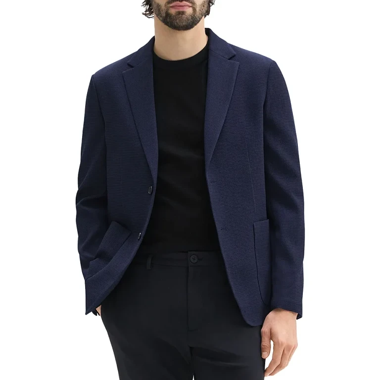 Theory Clinton Slim Fit Unstructured Sport Coat in Grid Suiting