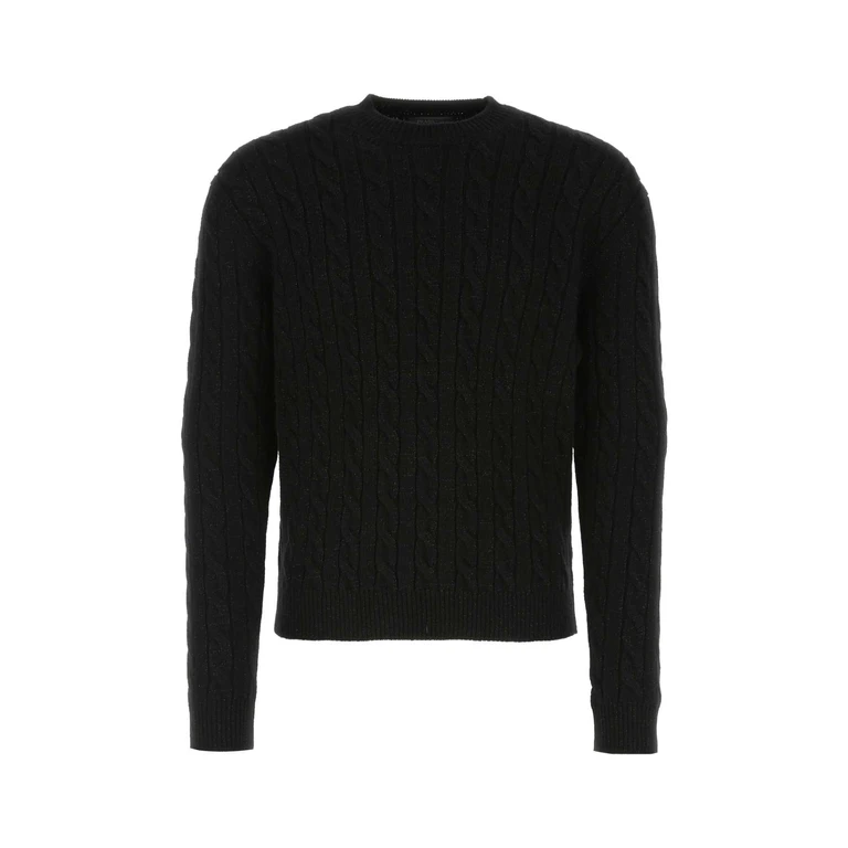 Prada Black Wool Blend Sweater Meviwswv Maglieria - Men