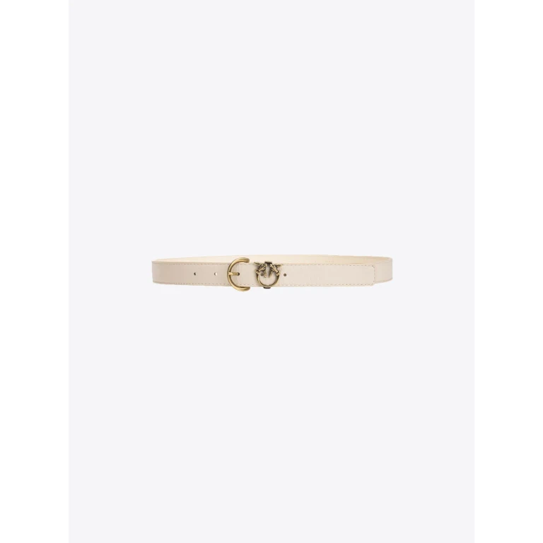 Pinko - Ceinture en cuir foulonné avec détail Love Birds 2,5 cm - XS