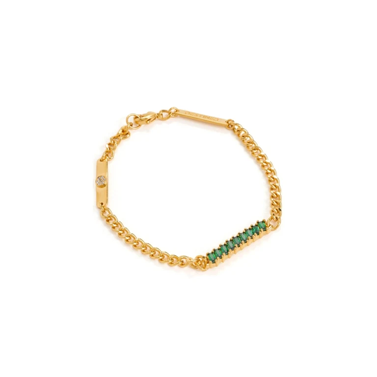 Gwen Beloti Destined Emerald Accent Gold Bracelet Gold One Size