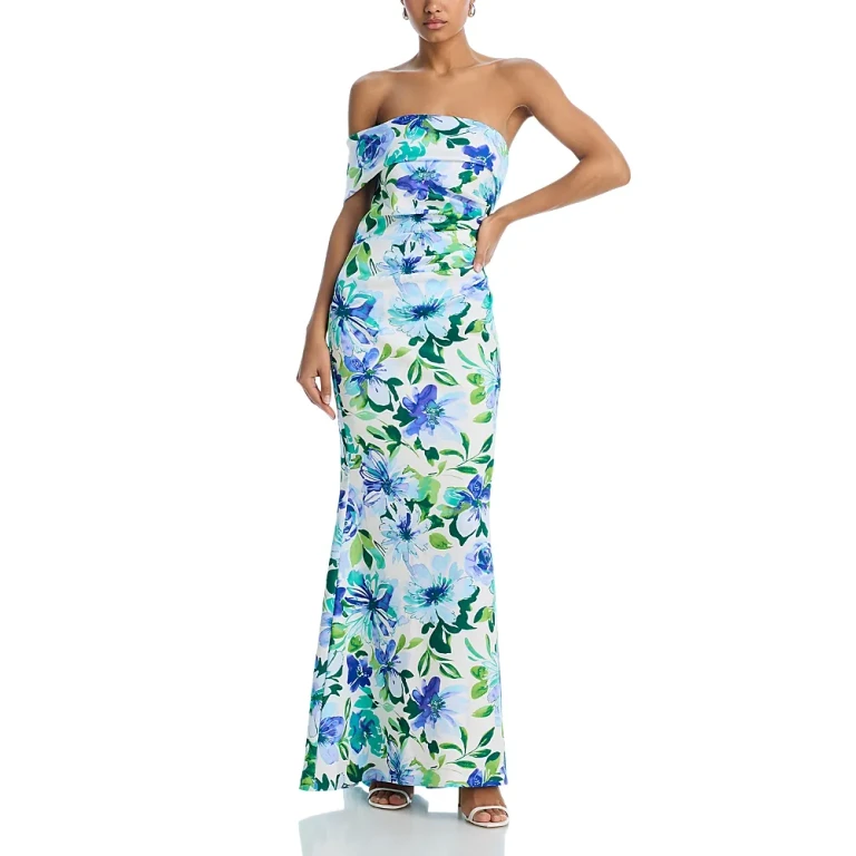 Eliza J One Shoulder Long Dress