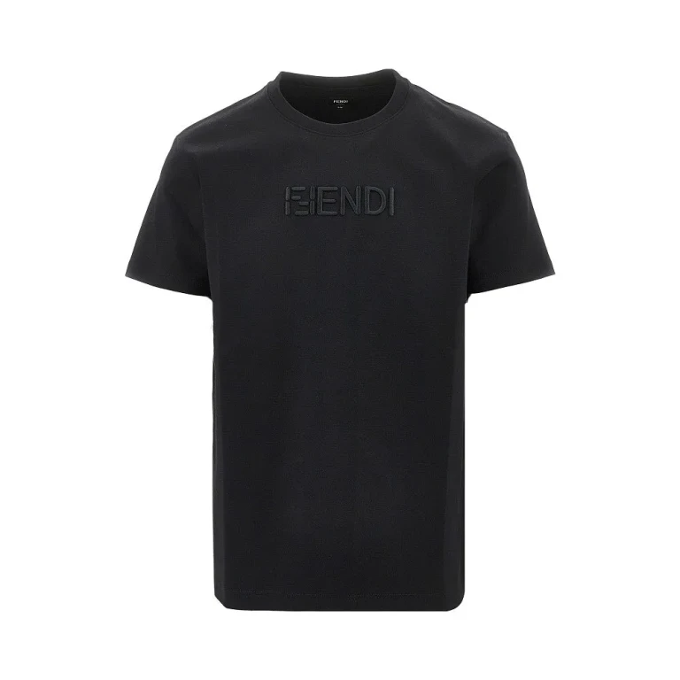 T-shirt Fendi com logótipo bordado corte slim homem tamanho S