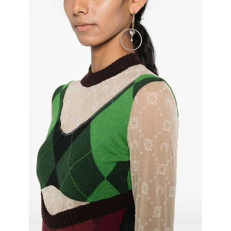 MARINE SERRE Dresses Green Cotton - Women