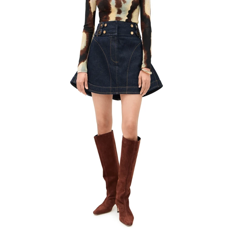 Zimmermann Denim Cargo Miniskirt Night Sky 4
