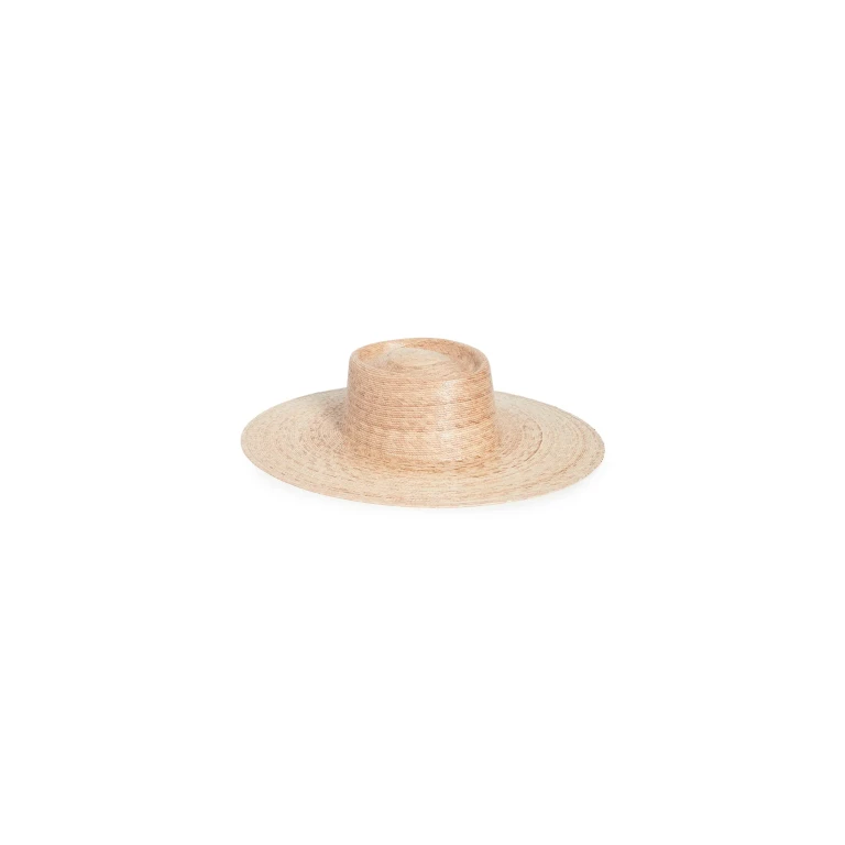 Lack Of Color Palma Wide Straw Boater Hat Natural L/XL
