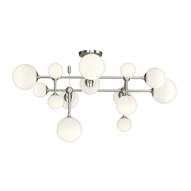 Satin Nickel LED Semi-Flush Mount from the Sabon Collection